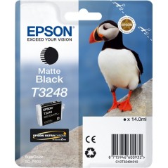 ✅ Epson cartouche encre T3248 noir mat couleur noir photo en stock