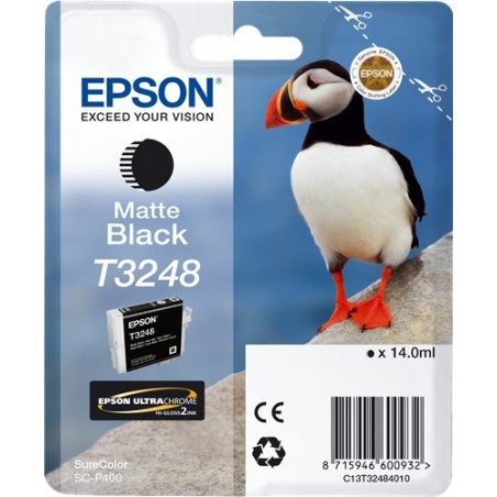✅ Epson cartouche encre T3248 noir mat couleur noir photo en stock