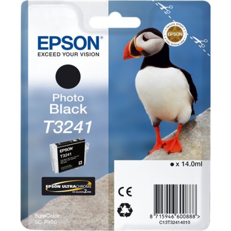 ✅ Epson cartouche encre T3241 noir photo couleur Noir en stock