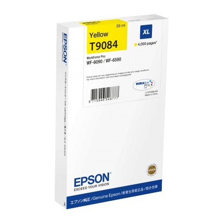 ✅ Epson cartouche encre T9084 (C13T908440) jaune couleur jaune en stock