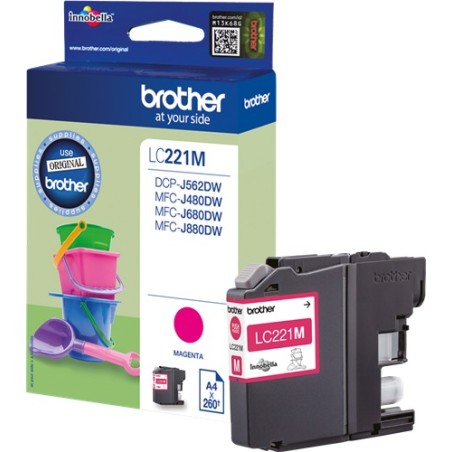 ✅ Brother cartouche encre LC-221M magenta couleur magenta en stock
