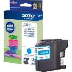 ✅ Brother cartouche encre LC-221C cyan couleur cyan en stock
