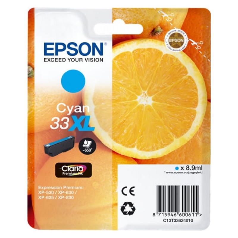 Epson cartouche encre 33XL cyan