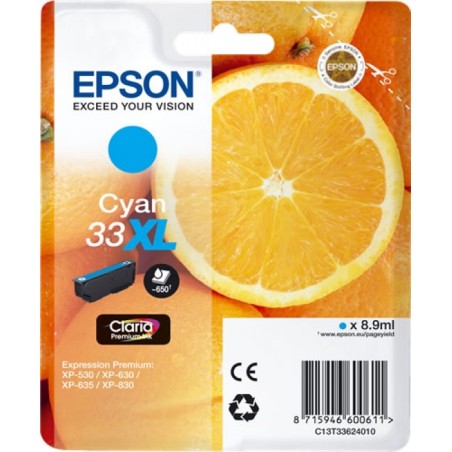✅ Epson cartouche encre 33XL cyan couleur cyan en stock