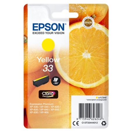 ✅ Epson cartouche encre 33 jaune couleur jaune en stock