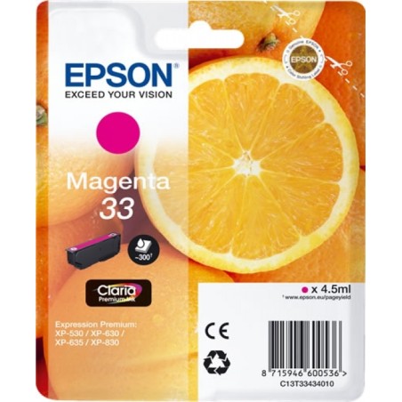 ✅ Epson cartouche encre 33 magenta couleur magenta en stock