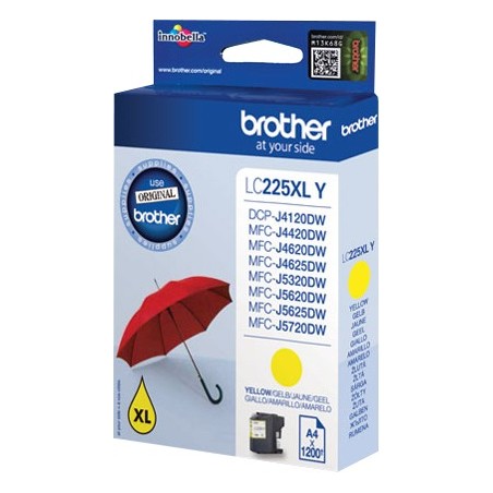 ✅ Brother cartouche encre LC-225XLY jaune couleur jaune en stock