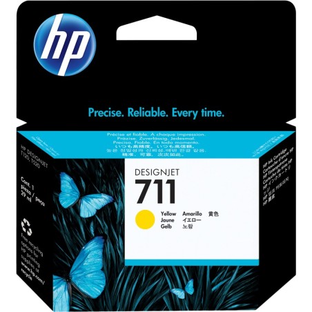 ✅ HP Cartouche encre 711 (CZ132A) jaune couleur jaune en stock