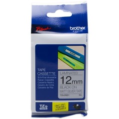 ✅ Brother TZe-M931 ruban noir sur argent mat - 12mm x 8m couleur Noir/argent en stock