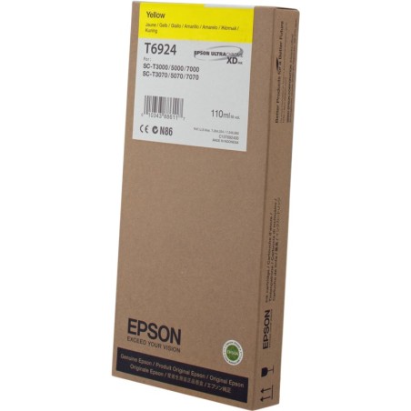 ✅ Epson cartouche encre T6924 jaune couleur jaune en stock