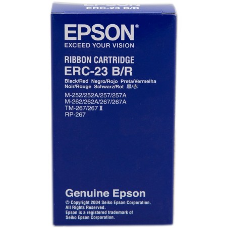 ✅ Epson ERC-23BR (C43S015362) ruban couleur rouge/noir en stock