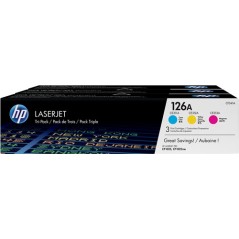 ✅ HP Toner 126A (CF341A) Multipack Cyan / Magenta / Jaune couleur couleur en stock