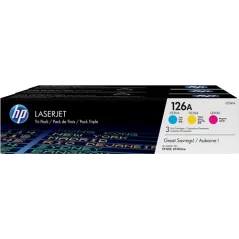 HP Toner 126A (CF341A) Multipack Cyan / Magenta / Jaune