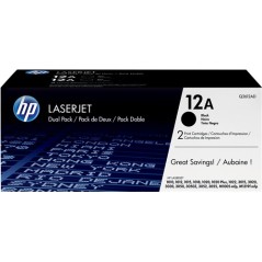 ✅ HP Toner 12A (Q2612AD) Multipack noir couleur Noir en stock