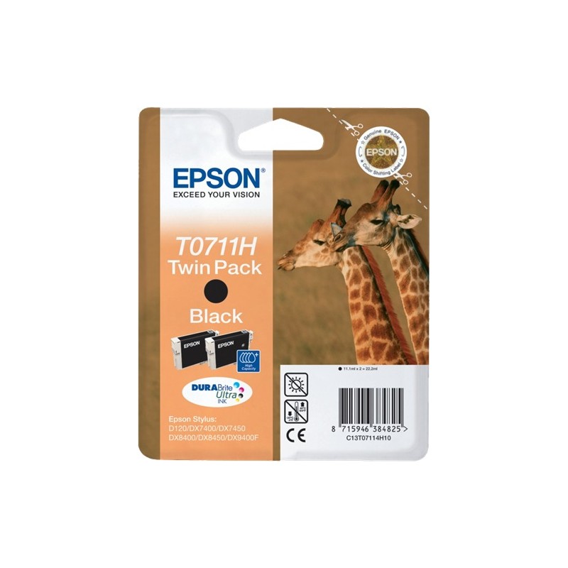 Epson MultiPack de 2 cartouches T0711 XL noir Epson MultiPack de 2 cartouches T0711 XL noir