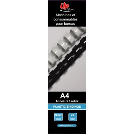 ✅ UP OFFICE Anneaux à relier 16 mm blanc pack de 25 couleur Blanc en stock