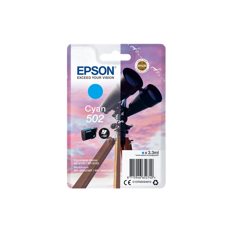 Epson cartouche encre 502 cyan Epson cartouche encre 502 cyan