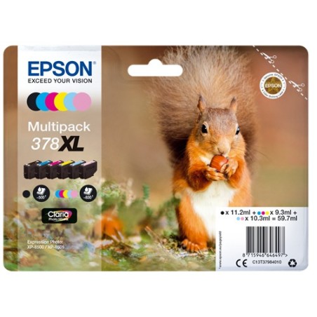 ✅ Epson Multipack 378XL, 6 cartouches couleur pack en stock