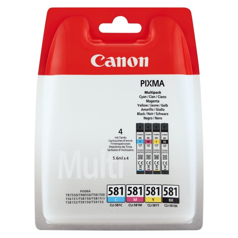 Canon MultiPack CLI-581 4 cartouches Canon MultiPack CLI-581 4 cartouches