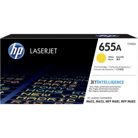✅ HP Toner 655A (CF452A) Jaune couleur jaune en stock