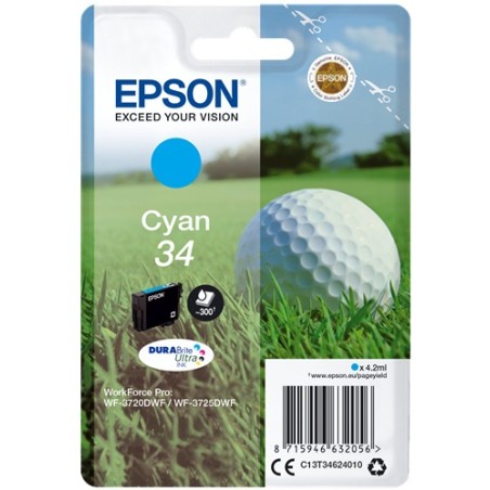 ✅ Epson cartouche encre 34 cyan couleur cyan en stock