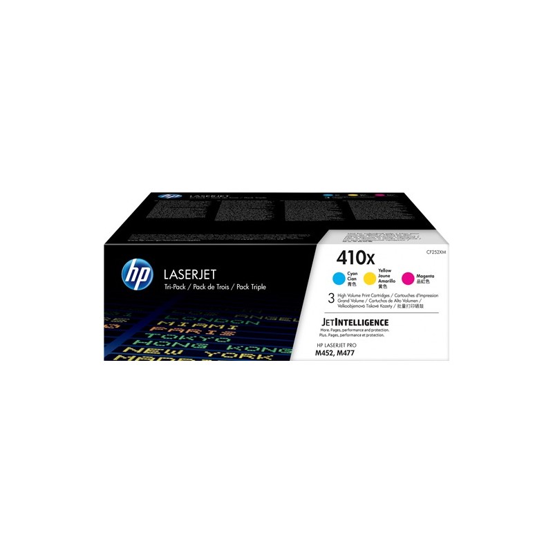 HP Toner 410X (CF252XM) Multipack Cyan / Magenta / Jaune