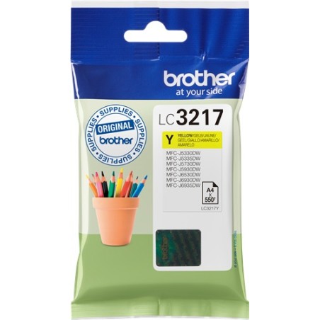 Cartouche encre Brother LC3217 jaune