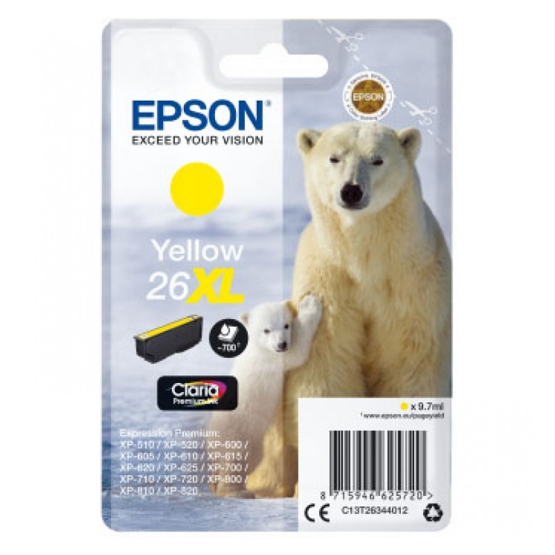 Epson cartouche encre 26XL jaune