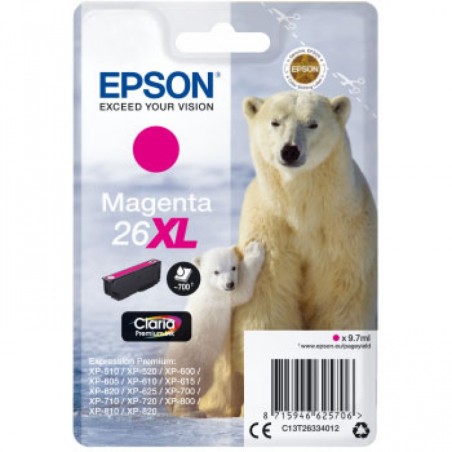✅ Epson cartouche encre 26XL magenta couleur magenta en stock