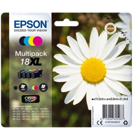 ✅ Epson Multipack 18XL, 4 cartouches couleur pack en stock
