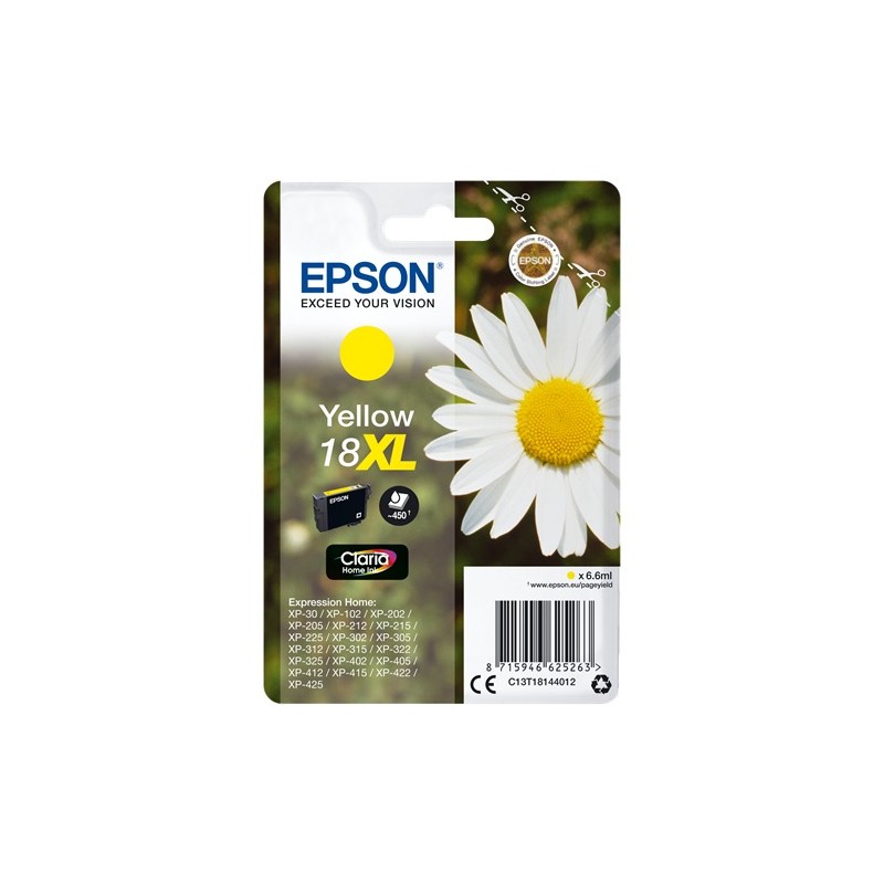 Epson cartouche encre 18XL jaune Epson cartouche encre 18XL jaune