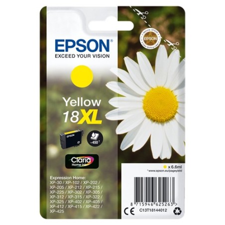 ✅ Epson cartouche encre 18XL jaune couleur jaune en stock