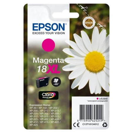 ✅ Epson cartouche encre 18XL magenta couleur magenta en stock