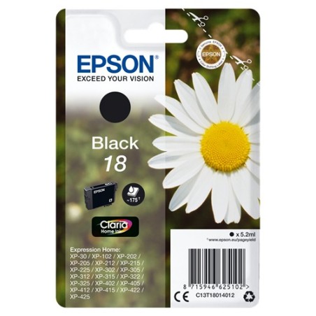✅ Epson cartouche encre 18 noire couleur Noir en stock