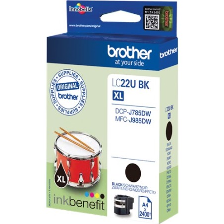 ✅ Brother cartouche encre LC22UBK noir couleur Noir en stock