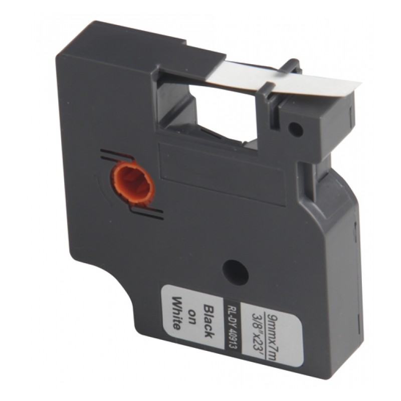 Ruban compatible Dymo D1 noir sur blanc 9 mm
