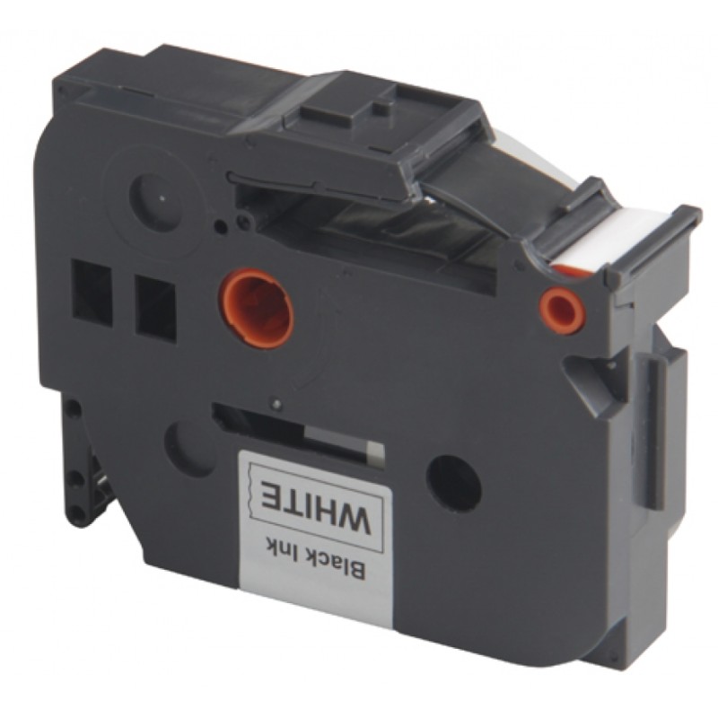 Ruban laminé UPrint noir/blanc 18 mm TZE-241