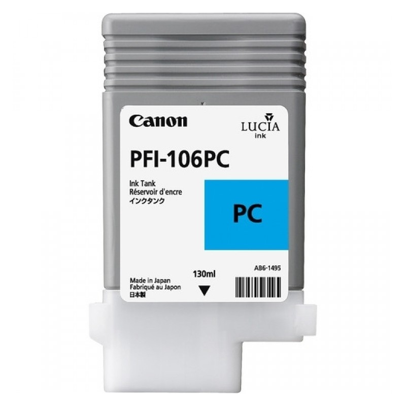 Canon cartouche encre PFI-106LC (130 ml) cyan photo Canon cartouche encre PFI-106LC (130 ml) cyan photo