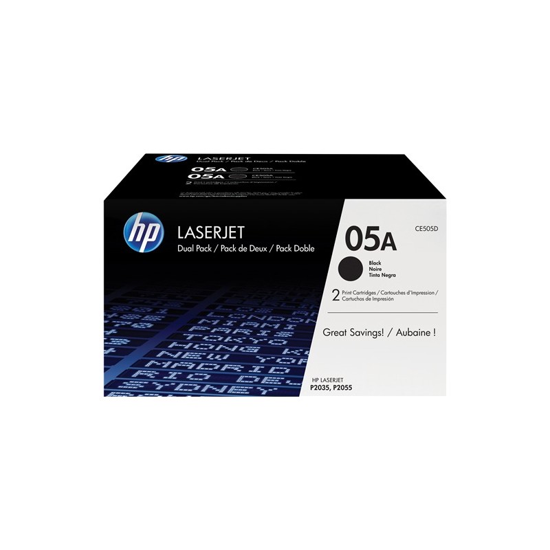 HP Toner MultiPack 05A (CE505D) Noir