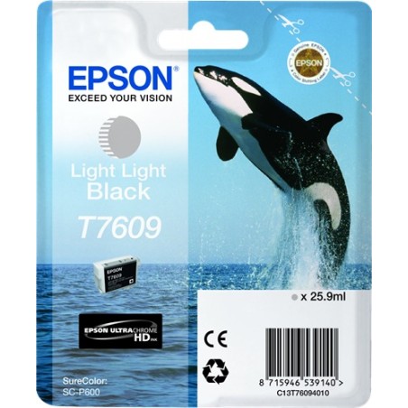 ✅ Epson cartouche encre T7609 Noir tres clair couleur noir photo en stock
