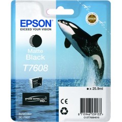 ✅ Epson cartouche encre T7608 Noir mat couleur noir photo en stock