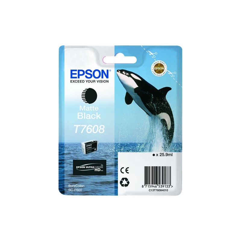 Epson cartouche encre T7608 Noir mat
