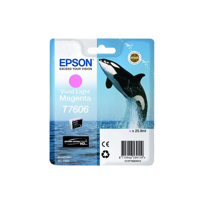 Epson cartouche encre T7606 Magenta clair Epson cartouche encre T7606 Magenta clair