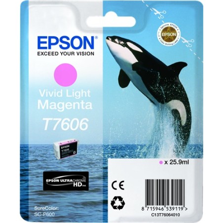 ✅ Epson cartouche encre T7605 Magenta clair couleur magenta clair en stock