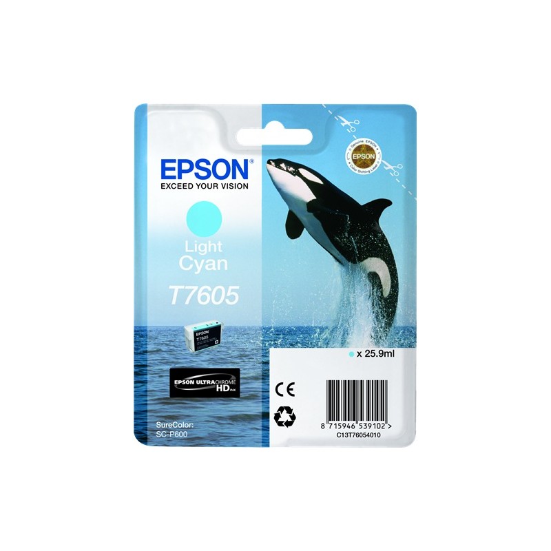 Epson cartouche encre T7605 Cyan clair Epson cartouche encre T7605 Cyan clair