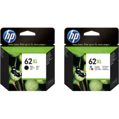 HP Pack 62 XL noir et couleurs