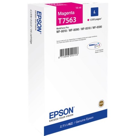 ✅ Epson cartouche encre T7563 (C13T756340) magenta couleur magenta en stock