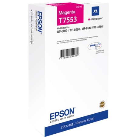 ✅ Epson cartouche encre T7553 (C13T755340) magenta couleur magenta en stock