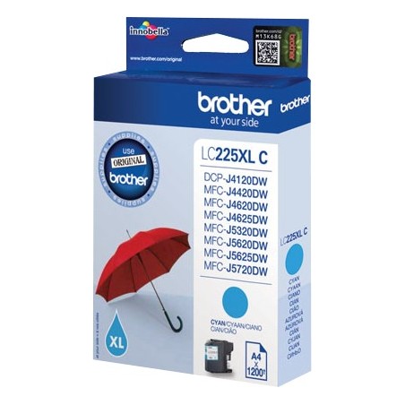 ✅ Brother cartouche encre LC-225XLC cyan couleur cyan en stock