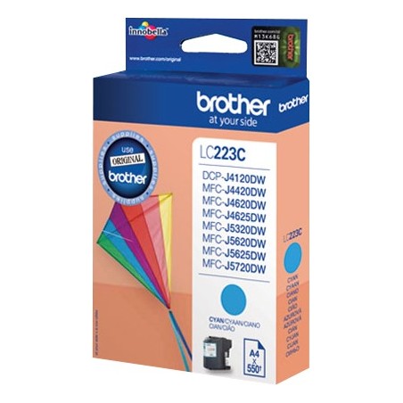 ✅ Brother cartouche encre LC-223C cyan couleur cyan en stock